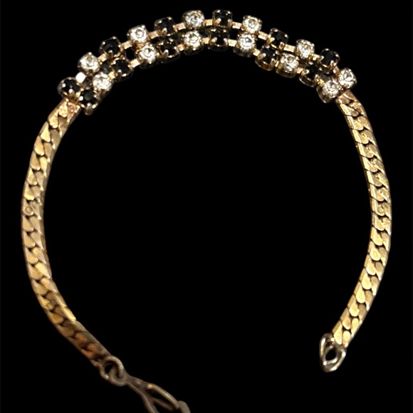 Very Rare 1940’s/50’s Gold-tone Gemstone Bracelet - Picture 8 of 12